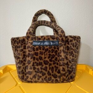 RAG & BONE New York Leopard Faux Fur Cloud Tote Bag